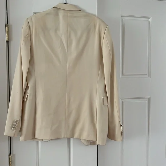 BURBERRY cream silk notch lapel sport coat 48R - Picture 9 of 9
